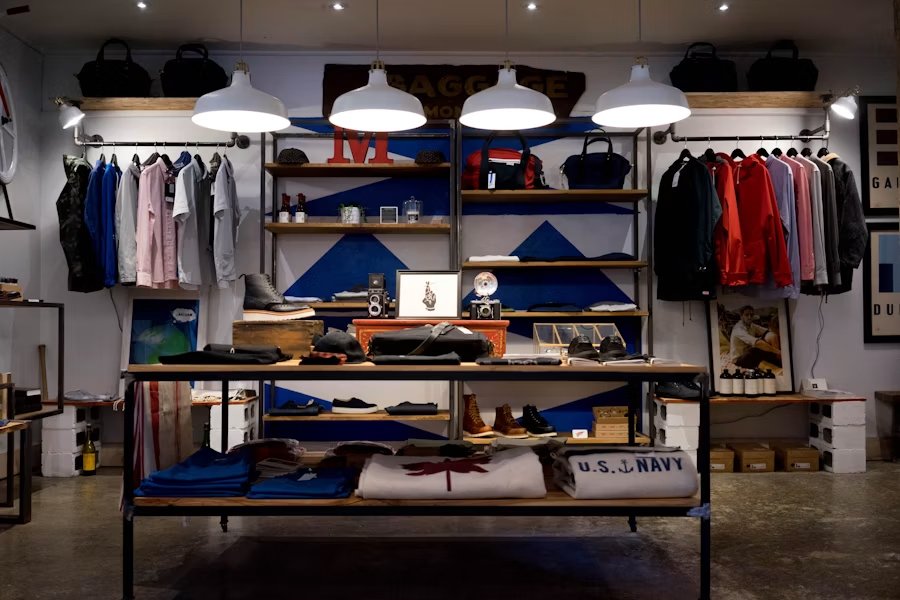 Well-stocked retail store aisle